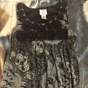 Cute black and grey floral dress